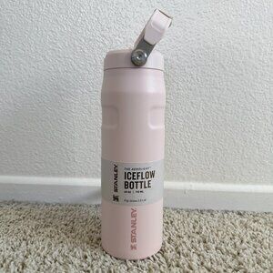 Stanley IceFlow Water Bottle Flip Straw Lid 24 oz Rose Quartz NWT
